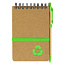 GREEN Notebook with pen