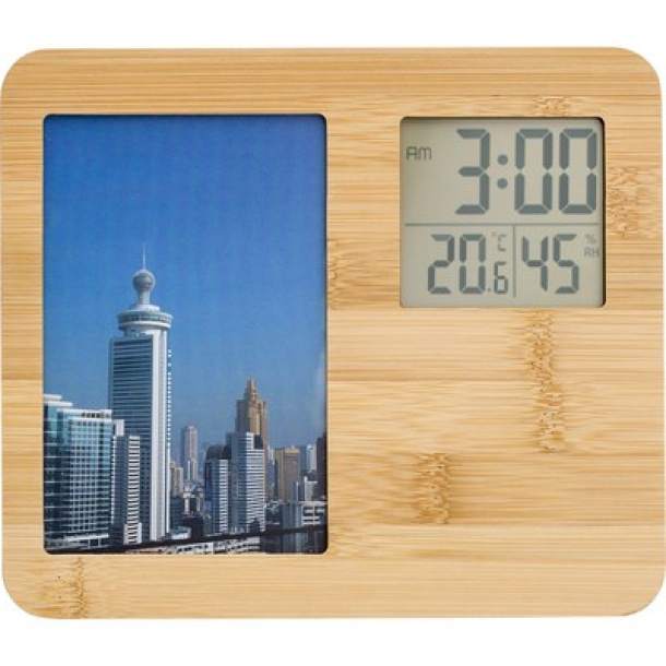  Bamboo weather station, photo frame