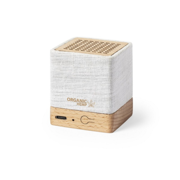  Organic hemp wireless speaker 3W, wooden details