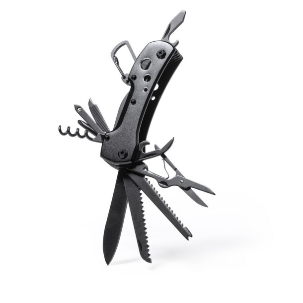  Multifunctional tool, pocket knife, 13 functions, carabiner