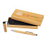 PELAK bamboo pen and torch keychain in a gift box