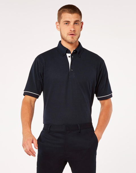  Classic Fit Button Down Contrast Polo Shirt - Kustom Kit