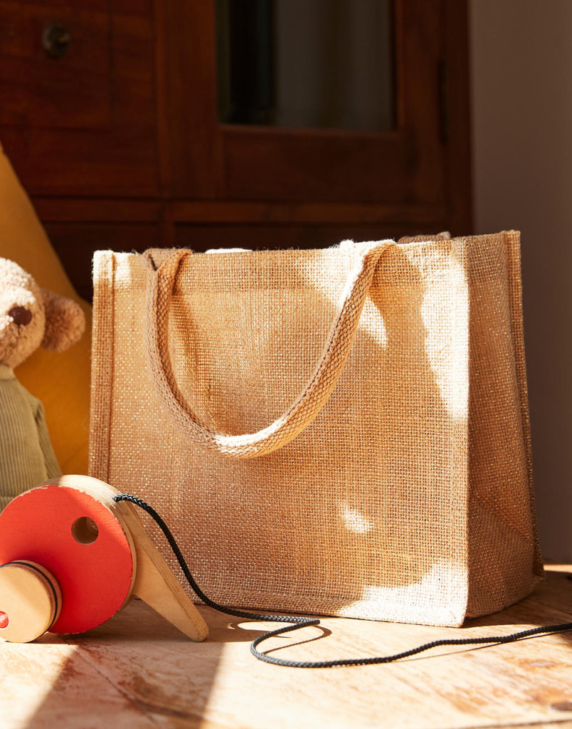 Jute mini gift bag shop