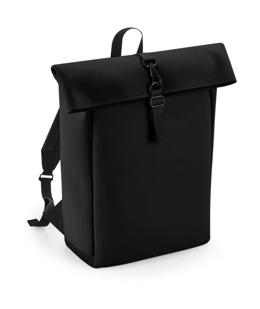  Matte PU Rolltop Backpack - Bagbase