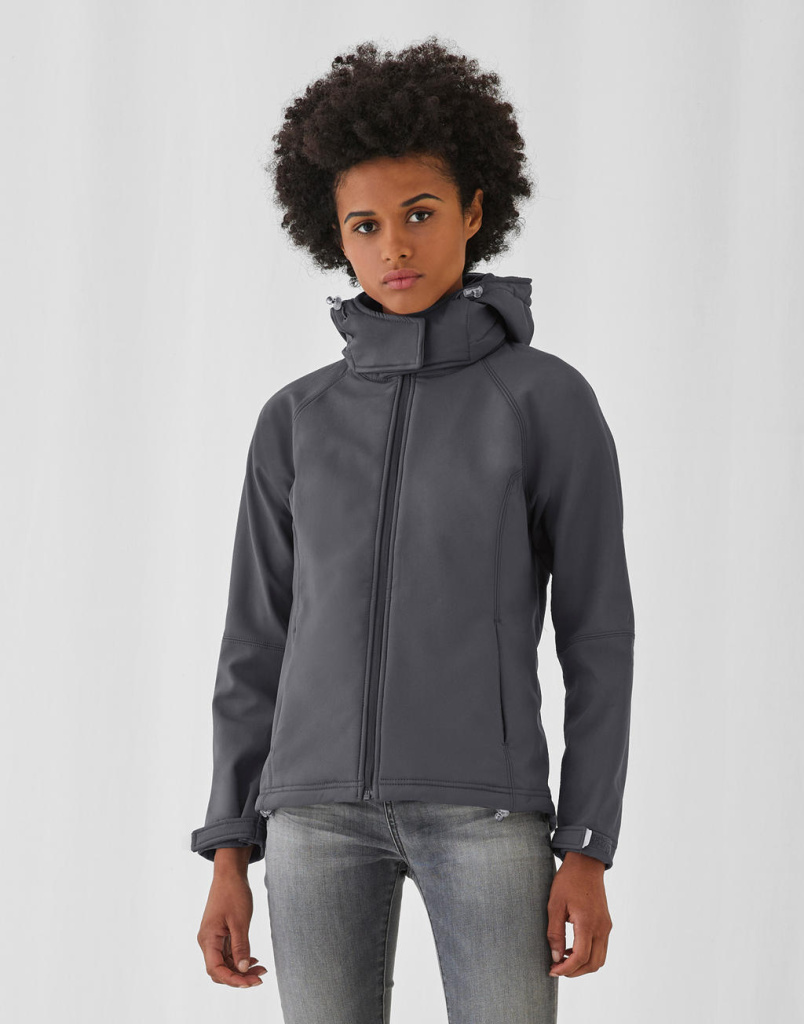 Hooded softshell women b c collection 462421017 Promoshop
