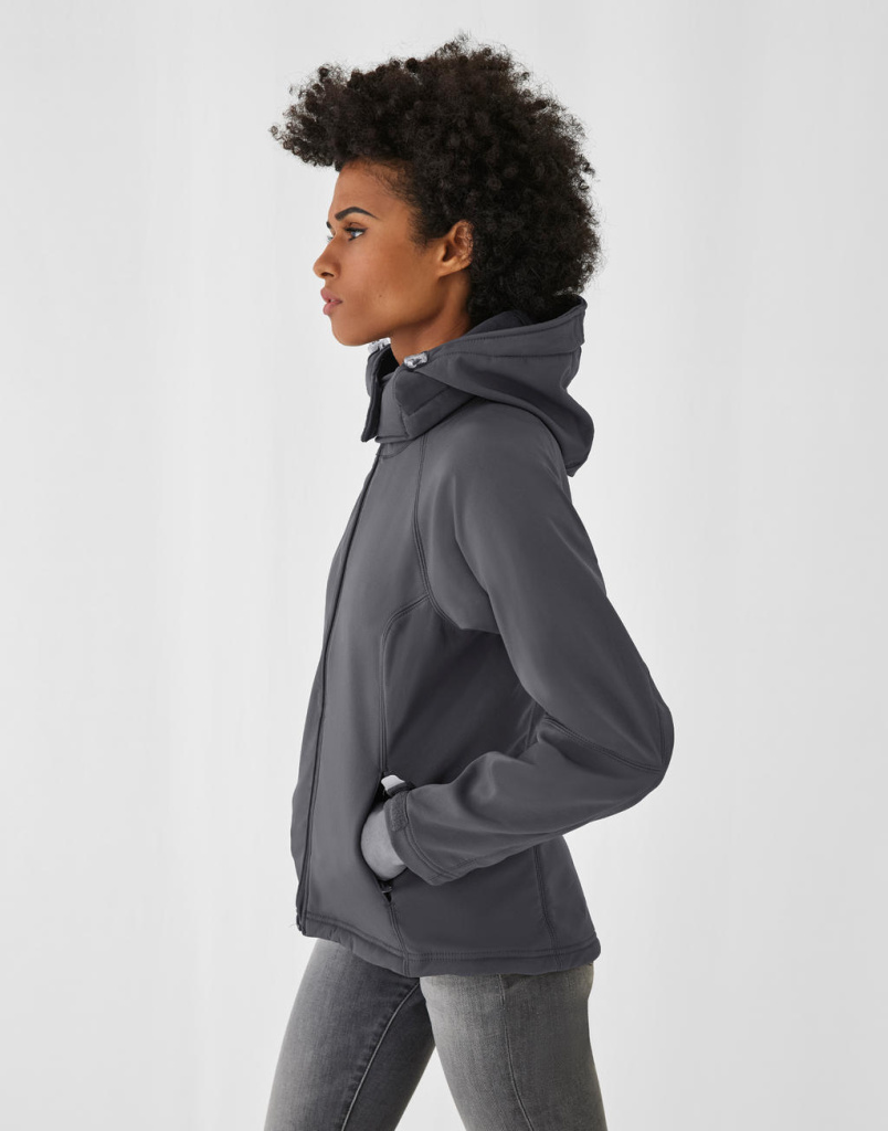 Hooded softshell women b c collection 462421017 Promoshop