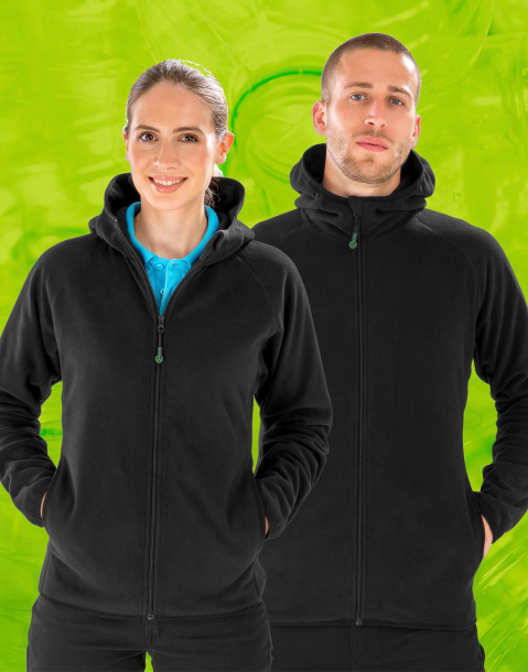  Hooded Recycled Microfleece Jacket - Result Genuine Recycled