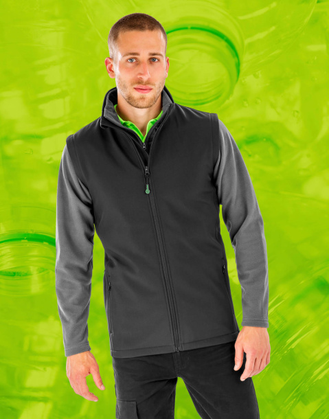  Men's Recycled 2-Layer Printable Softshell B/W - Result Genuine Recycled