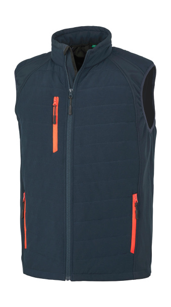  Black Compass Padded Softshell Gilet - Result Genuine Recycled