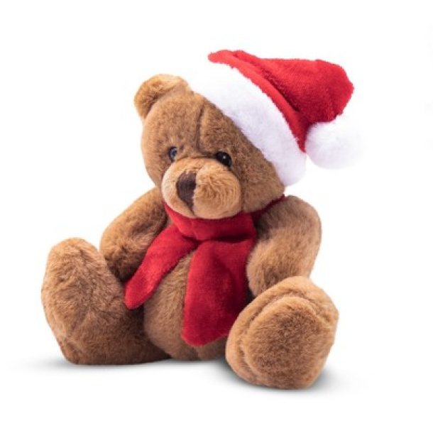 Nathan Brown Plush Christmas teddy bear