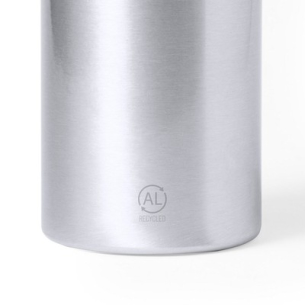  Recycled aluminium sports bottle 400 ml, carabiner