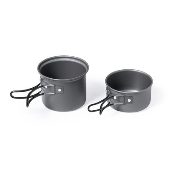  Food containers 2 pcs, 600 ml and 800 ml, cutlery, in RPET pouch