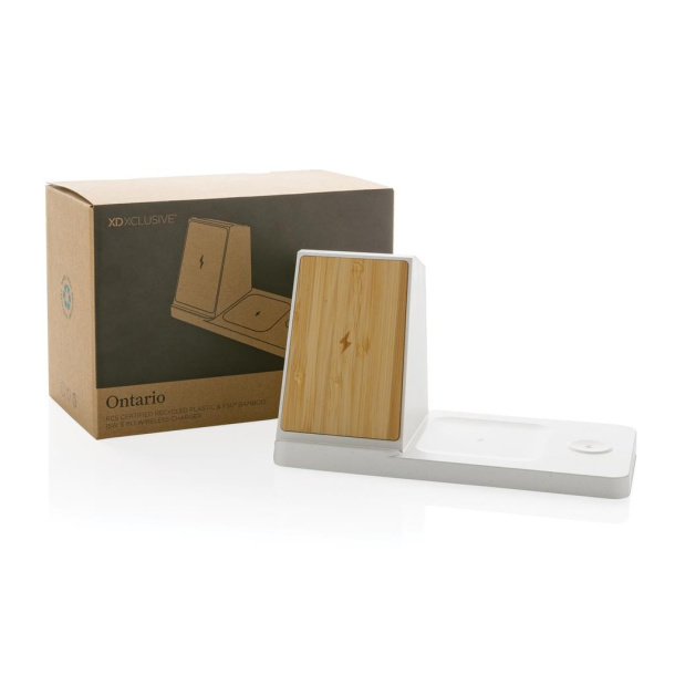  Ontario RCS recycled plastic & bamboo 15W 3 in 1 wireless