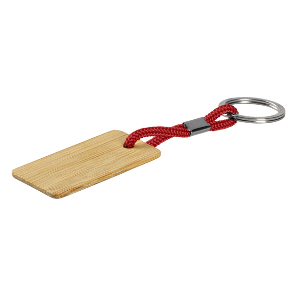 LOG R wooden keyring