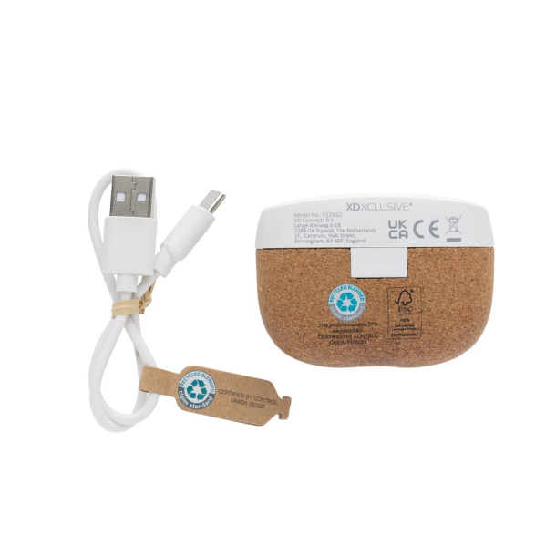  Oregon RCS recycled plastic and cork TWS earbuds