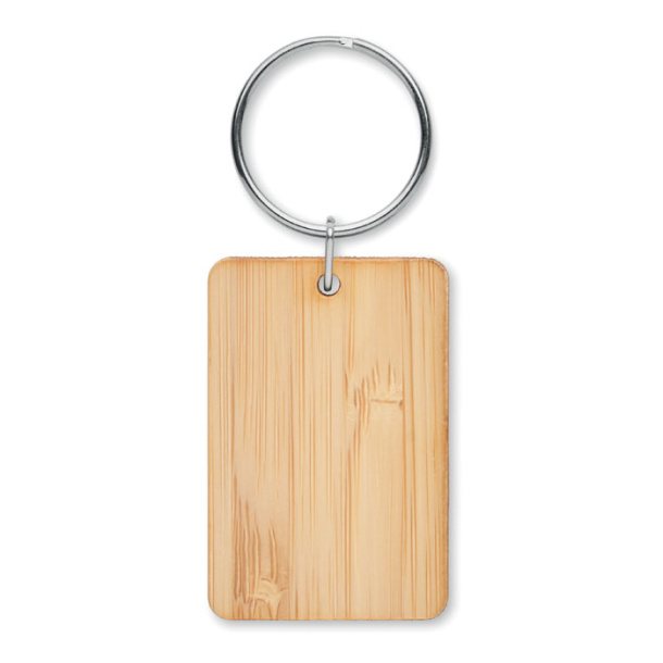 ANGLEBOO Rectangular bamboo key ring