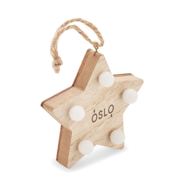 LALIE Wooden weed star with lights