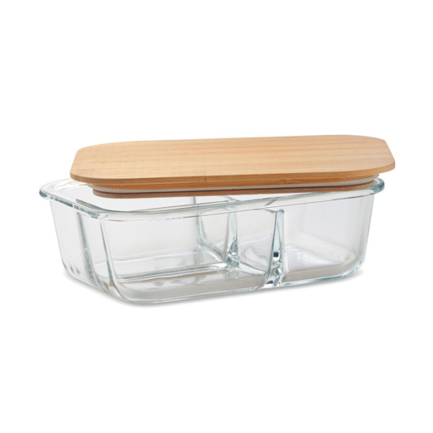 TUNDRA 3 Glass lunch box with bamboo lid