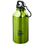 Oregon 400 ml RCS certified recycled aluminium water bottle with carabiner - Unbranded