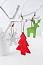 Fantasy Christmas tree ornament, snowflake