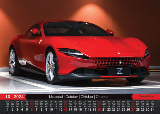  "AUTOMOBILI" color kalendar