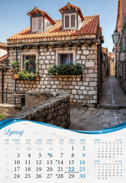  "BISERNA DALMACIJA" color calendar