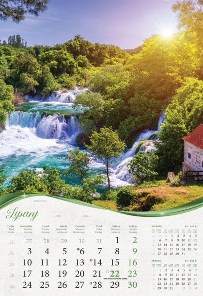  "ŠUME, VODE I MORE" color calendar