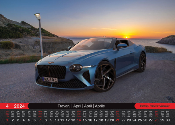  "AUTOMOBILI" color calendar