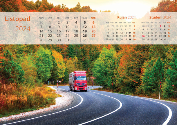  "NA CESTI" color kalendar