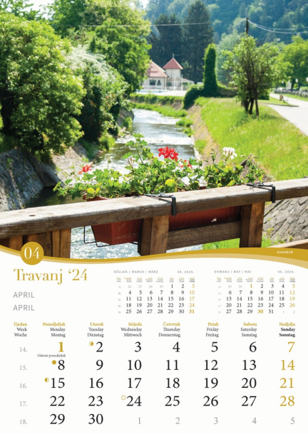  "ROMANTIČNA HRVATSKA" color calendar
