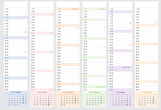 "Business narrow wall planner calendar"