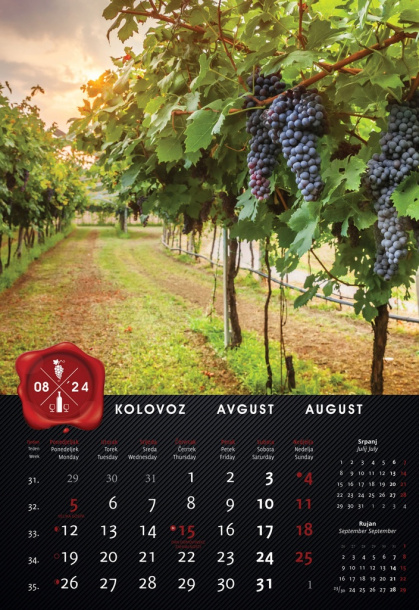  "VINO" color kalendar