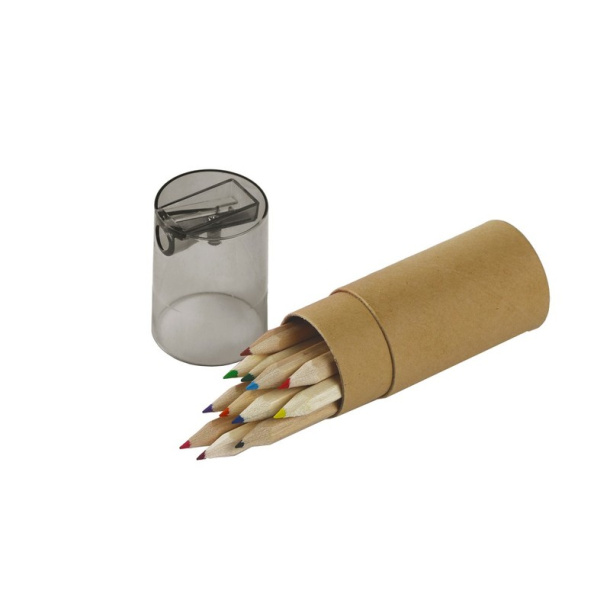  Colour pencil set with pencil sharpener