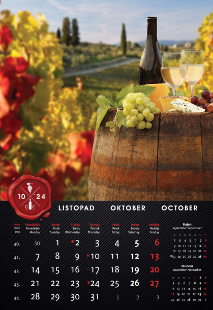  "VINO" color calendar