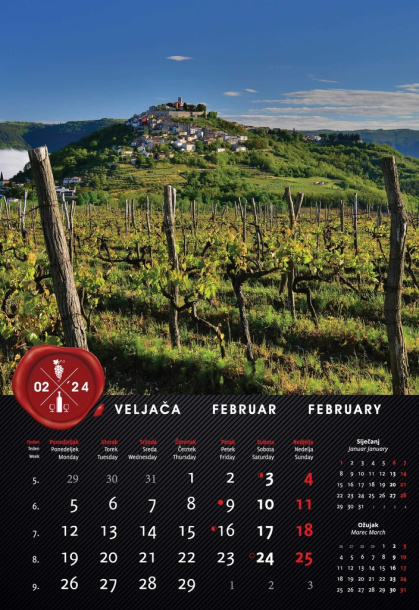  "VINO" color kalendar