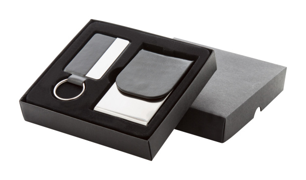 Sesto business card holder and keyring set