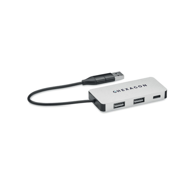 HUB-C USB hub s 3 ulaza i kabelom od 20 cm