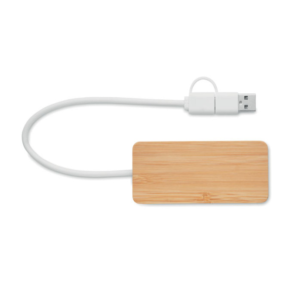 HUBBAM USB razdjelnik od bambusa