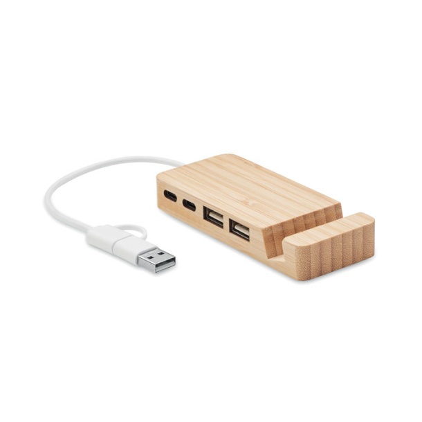 HUBSTAND Bamboo USB razdjelnik s 4 priključka