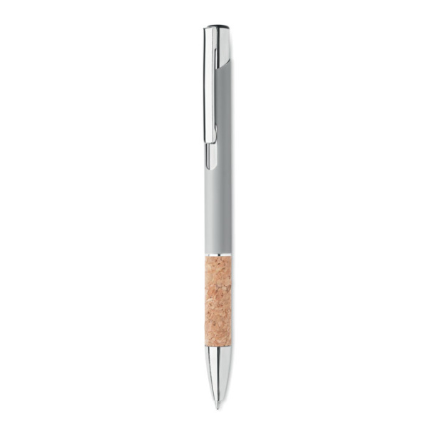 VERIA Aluminijska olovka s bambusom, na gumb