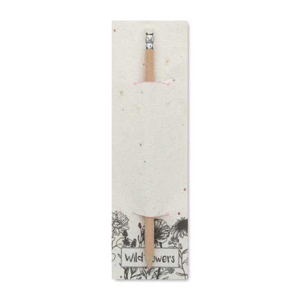 PENSEED Natural pencil in seeded pouch