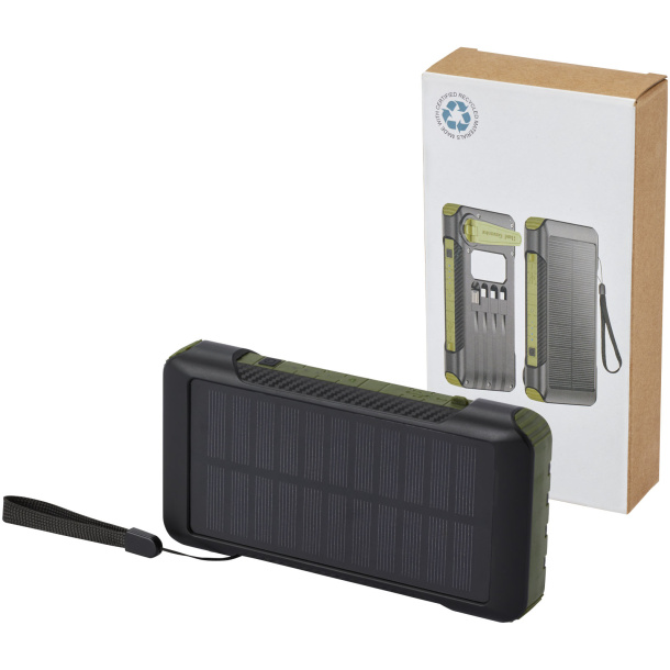 Soldy prijenosna solarna baterija od RCS reciklirane plastike s dinamom, 10.000 mAh - Unbranded