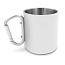 Pari Recycled stainless steel mug 280 ml with carabiner clip