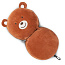 Ren Plush teddy bear, travel pillow, eye mask