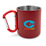 Pari Recycled stainless steel mug 280 ml with carabiner clip