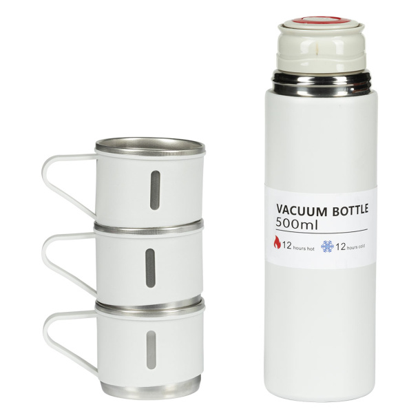 ALFREDO Set vaccum insulated flask and cups, 3/1 - CASTELLI