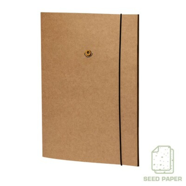 Recycled cardboard document folder approx. A4 with wildflower seeds