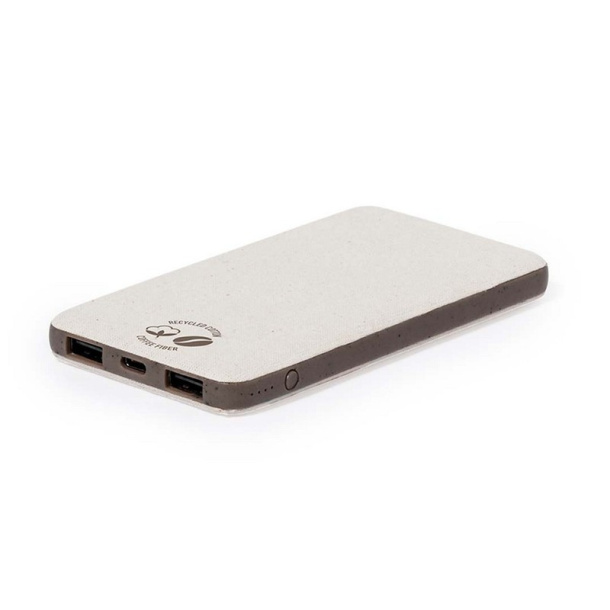  Coffee fibre and recycled cotton power bank 5000 mAh