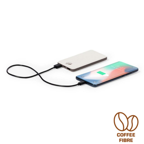  Coffee fibre and recycled cotton power bank 5000 mAh