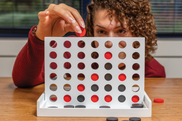  Connect four wooden game